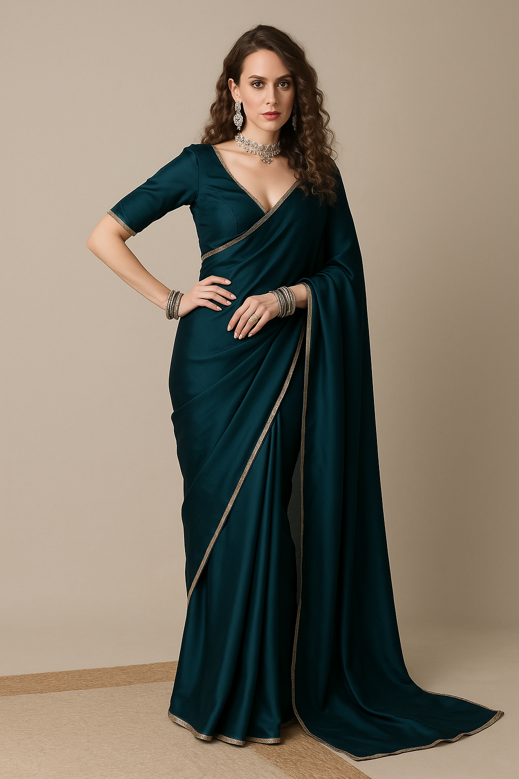 Varanga Elegant Blue Saree