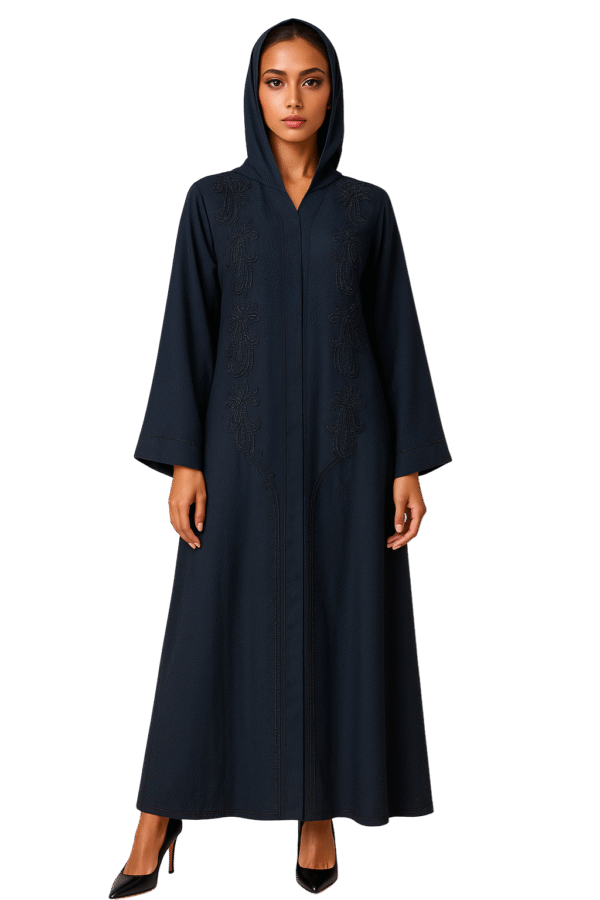 Navy Blue Cut Dana Handmade Abaya