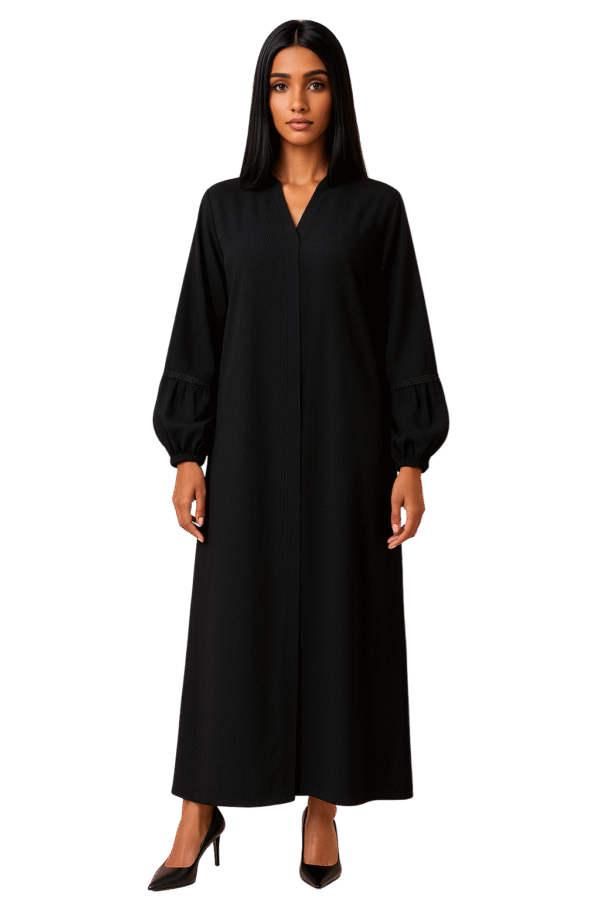 Plates Cut dana Handmade Black Abaya