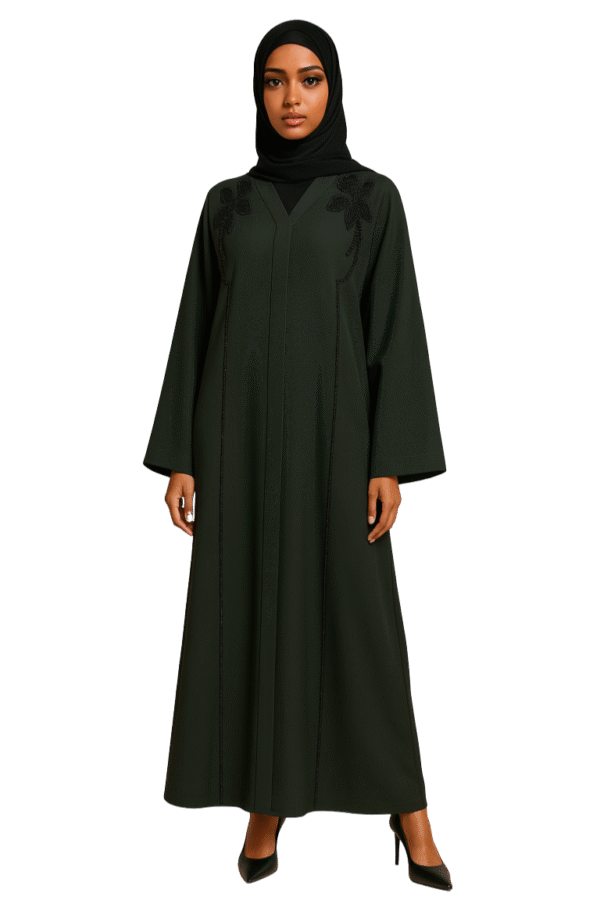 Sea Green Cutdana Abaya
